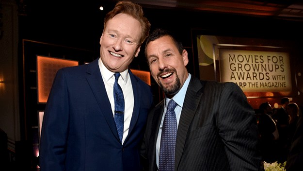 Conan O'Brien and Adam Sandler attend AARP The Magazine's 19th Annual Movies For Grownups Awards.