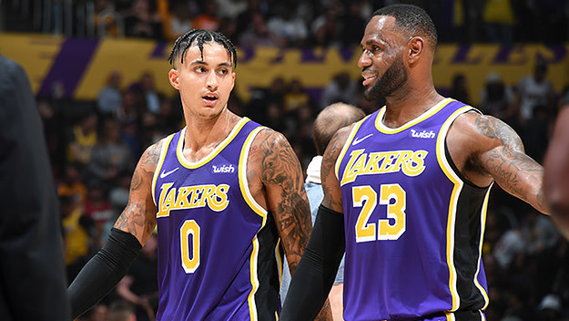 Kyle Kuzma and LeBron James