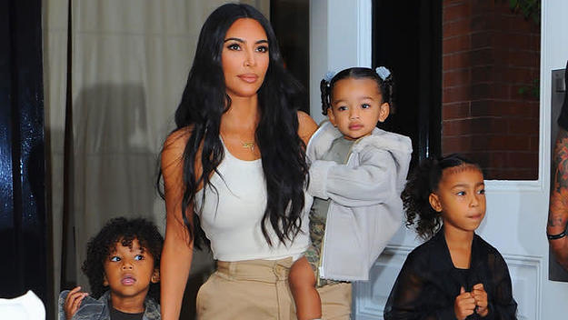 Kim Kardashian and the Kids seen leaving Hotel to attend a Sunday church service in Queens.