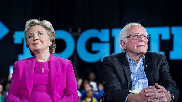 Hillary and Bernie