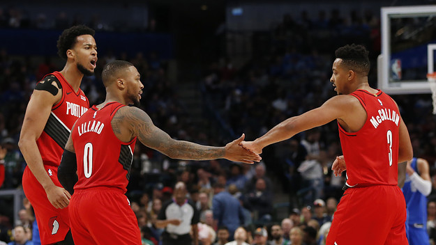 Damian Lillard CJ McCollum Oct 2019
