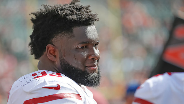 D.J. Jones is seen during the game against the Cincinnati Bengals.