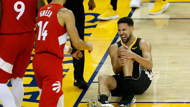 Klay Thompson tears his ACL in Game 6 of the 2019 Finals