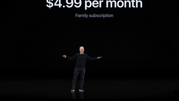 Apple CEO Tim Cook delivers the keynote address
