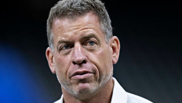 Troy Aikman on the field