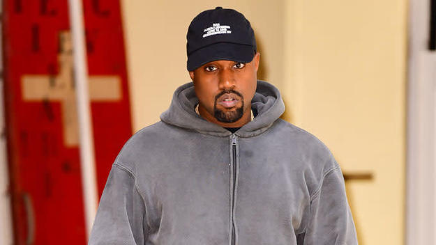 Kanye West captured by paparazzi.