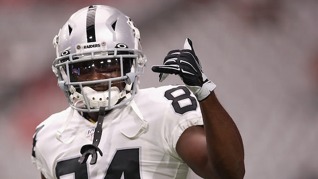 Antonio Brown warms up before NFL preseason game.