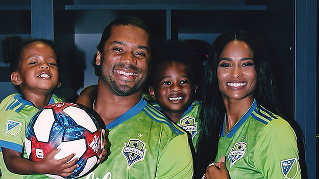 Russell Wilson and Ciara