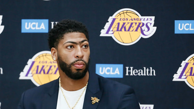 Anthony Davis #3 of the Los Angeles Lakers