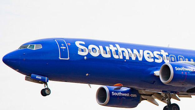 A Boeing 737 800 flown by Southwest Airlines