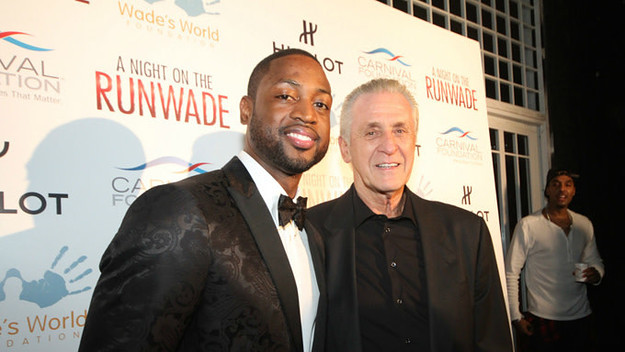 Dwyane Wade and Pat Riley