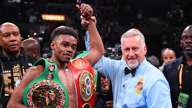 Errol Spence Jr Shawn Porter Belts 2019 Getty