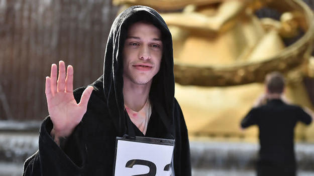 Pete Davidson walks the runway
