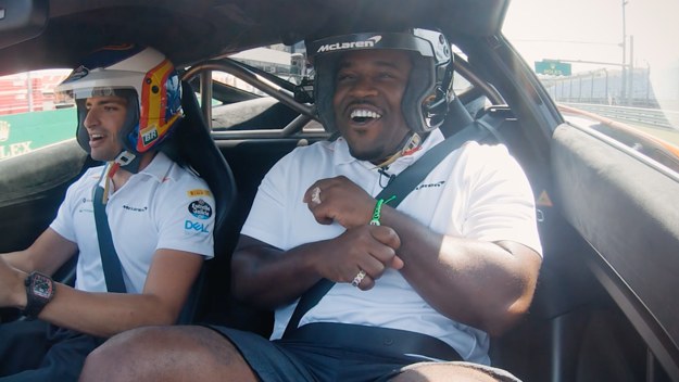 ASAP Ferg Freestyling in F1 Racecar