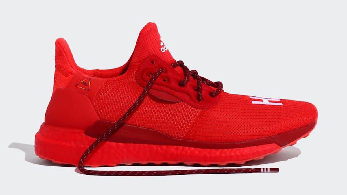 Pharrell x Adidas Solar Hu Glide 'Red/Power Red/Running White' EF2381 (Lateral)