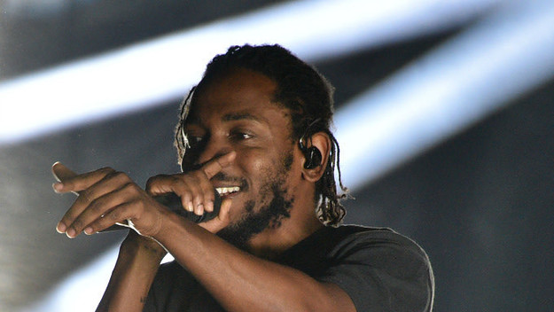 Kendrick Lamar on the rock stage day one of Gandoozy Music Festival