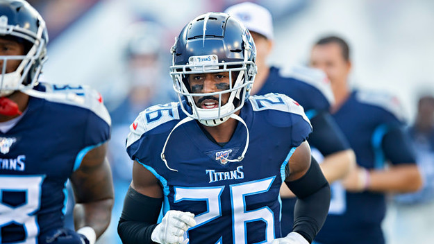 Logan Ryan #26 of the Tennessee Titans jogs onto the field