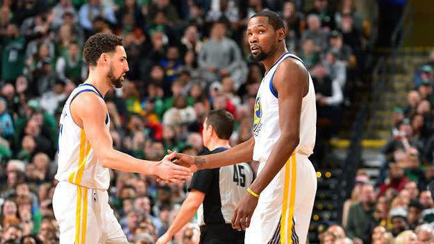 Klay Thompson and Kevin Durant