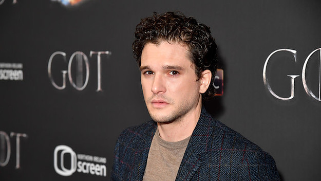 Kit Harrington arrives at the Game of Thrones Season Finale Premier.