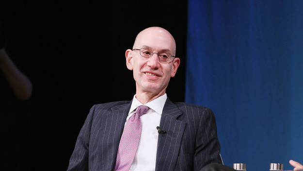 Commissioner of the NBA Adam Silver speaks onstage