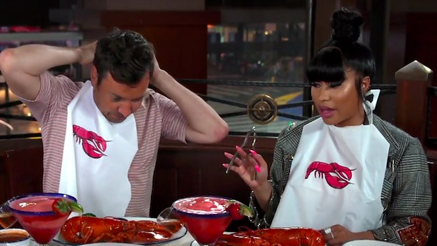 nicki minaj jimmy fallon red lobster