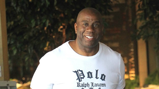 Magic Johnson is seen on April 26, 2019 in Los Angeles, California.
