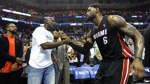 LeBron James and Michael Jordan