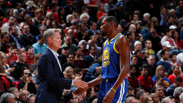 Kevin Durant #35 of the Golden State Warriors