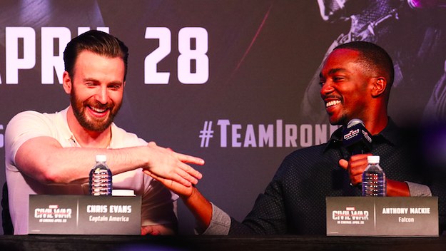 Chris Evans and Anthony Mackie