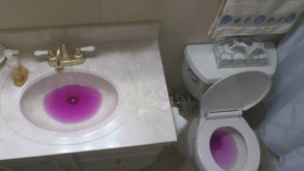 Pink Water in Coal Grove Village Ohio