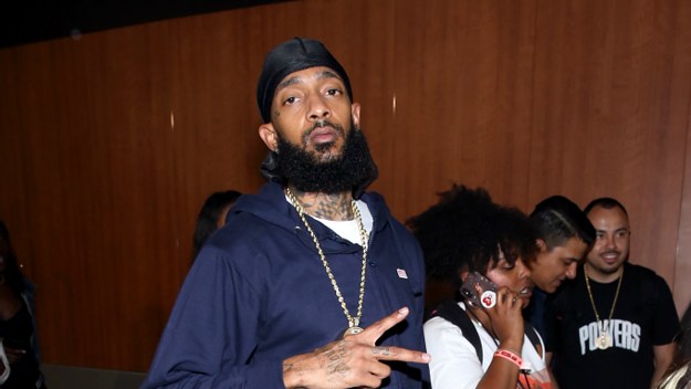 Nipsey Hussle attends the STAPLES Center Concert