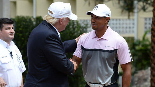 Tiger Woods and Donald Trump