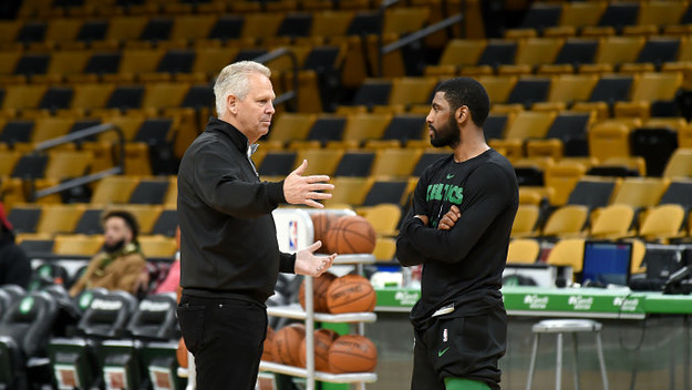 General Manager Danny Ainge and Kyrie Irving