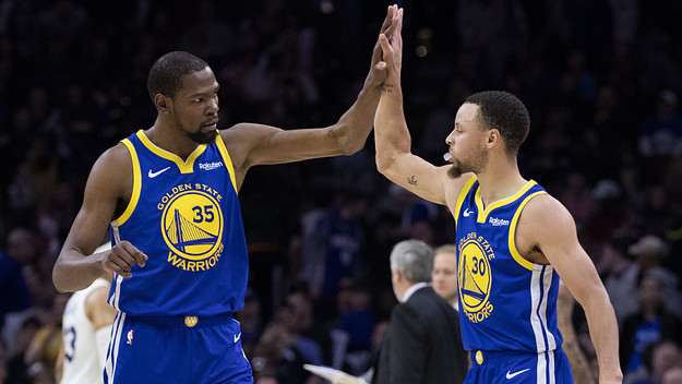 Kevin Durant Steph Curry Warriors 76ers 2019