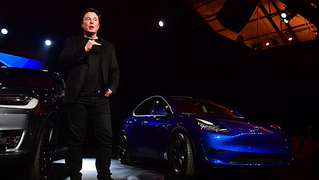 Elon and Tesla Model Y