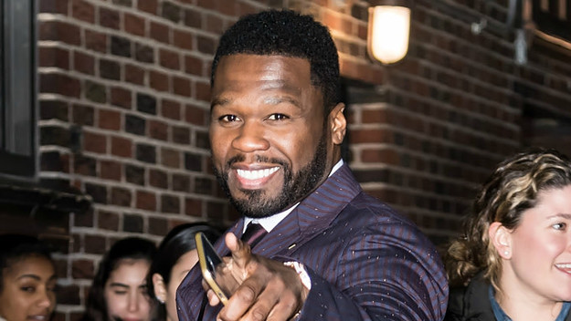 50 Cent is seen arriving at the Ed Sullivan Theater
