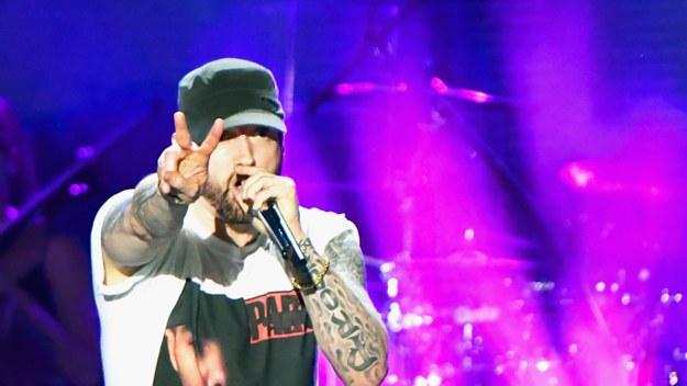 Eminem performs on What Stage
