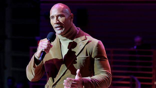 Dwayne Johnson speaks at the 'Time 100' gala.