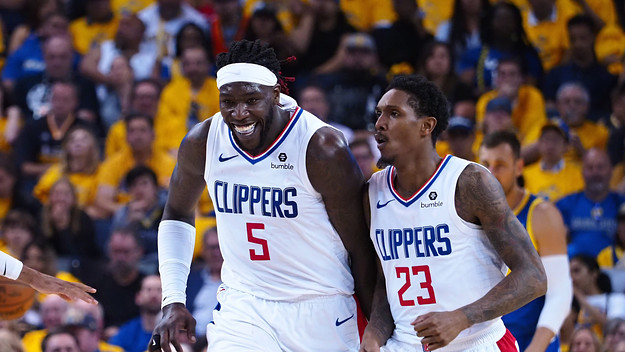 Montrezl Harrell Lou Williams Game 5 2019 NBA Playoffs