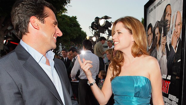 Steve Carell and Jenna Fischer