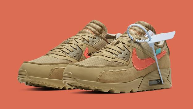 Off White x Nike Air Max 90 'Desert Ore' AA7293 200 (Pair)