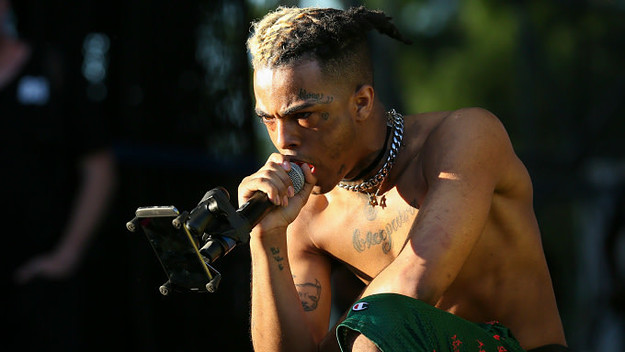 XXXTentacion performs during the second day of the Rolling Loud Festival