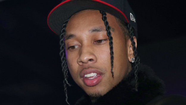 Tyga performs onstage at Ignite's Angels and Devils Pre Valentine's Day Party