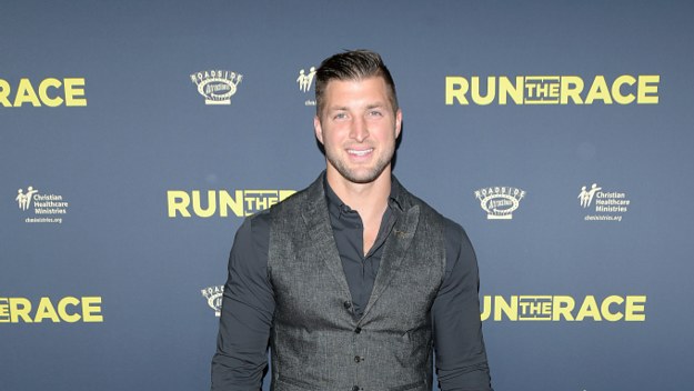 Tim Tebow attends the premiere of Roadside Attractions' 'Run The Race'