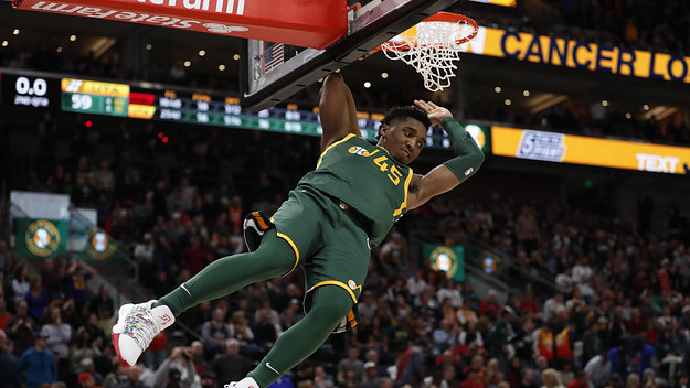 Donovan Mitchell Dunk 2 Blazers Jazz 2018