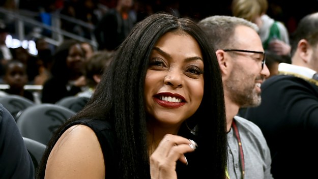 Taraji P. Henson attends Atlanta Hawks Vs. Boston Celtics game