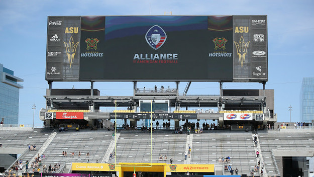 General view of the north scoreboard before the AAF game