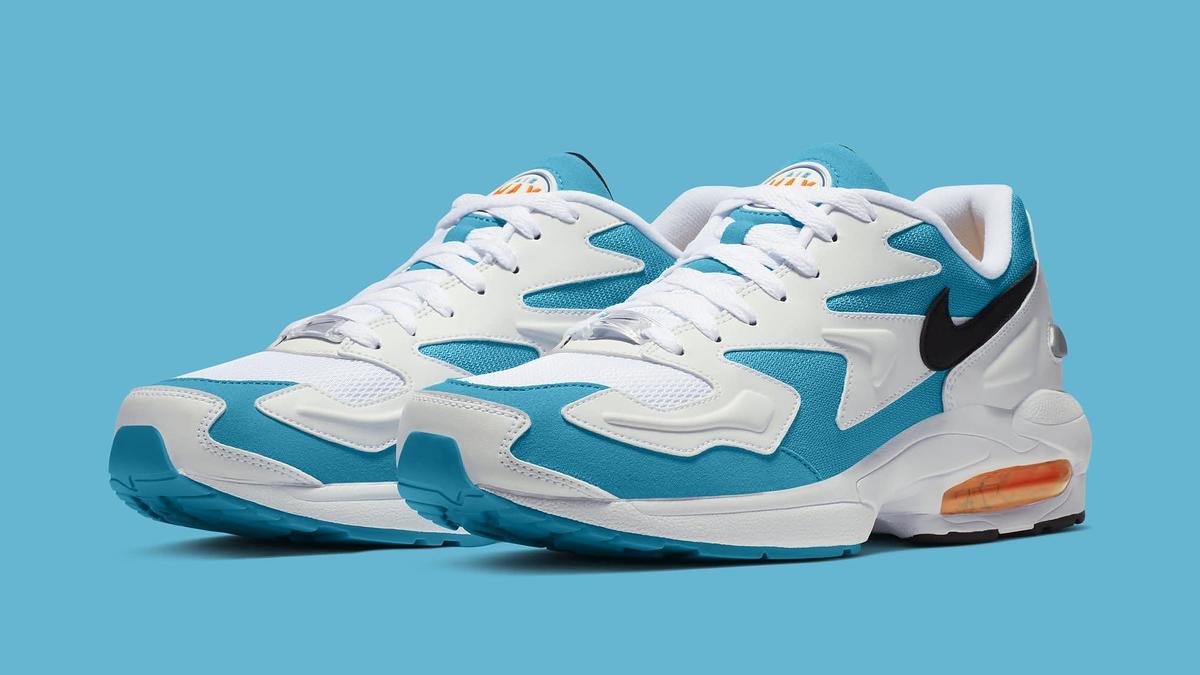 Nike Air Max2 Light 'White/Black/Blue Lagoon' AO1741 100 (Pair)