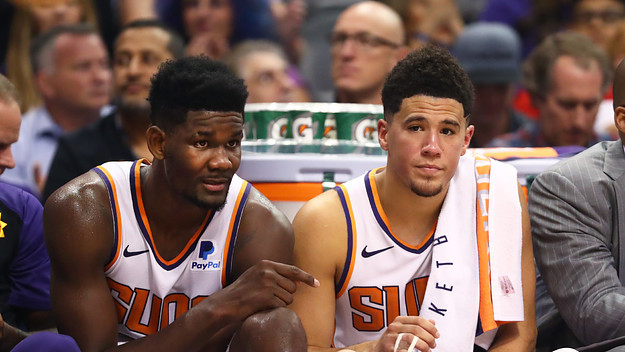 Deandre Ayton Devin Booker Suns Bench 2018