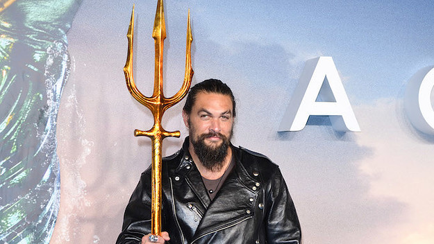 Jason Momoa attends the World Premiere of 'Aquaman' at Cineworld Leicester Square.